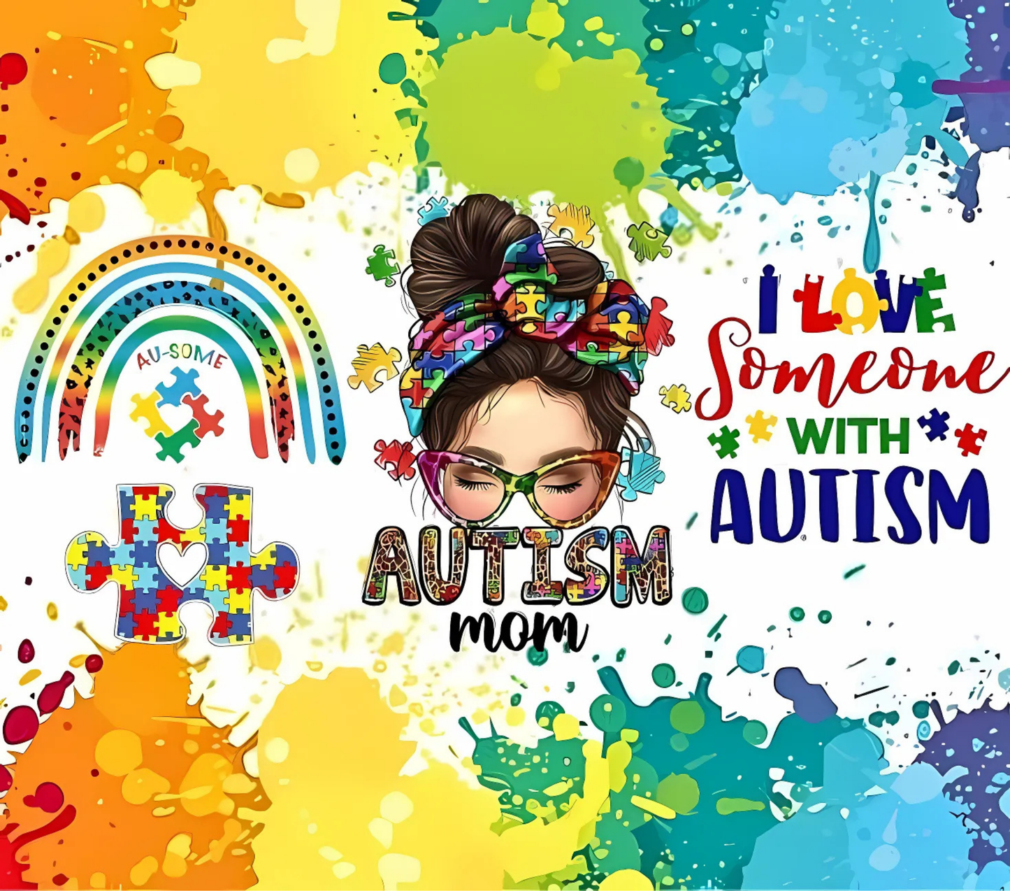Autism Awsreness 20oz